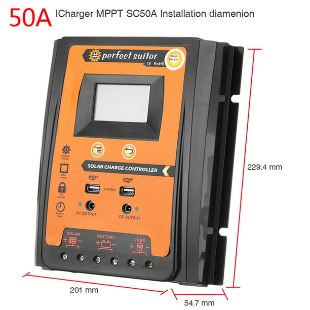 30/50/100A LCD MPPT/PWM Solar Charge Controller Panel Battery Dual USB Regulator